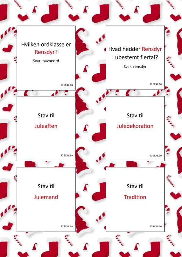 Quiz og byt med julespørgsmål